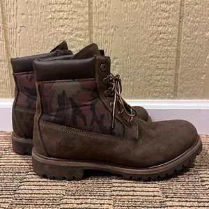 Timberland Boots Men’s 6 inch 6618A Olive Leather